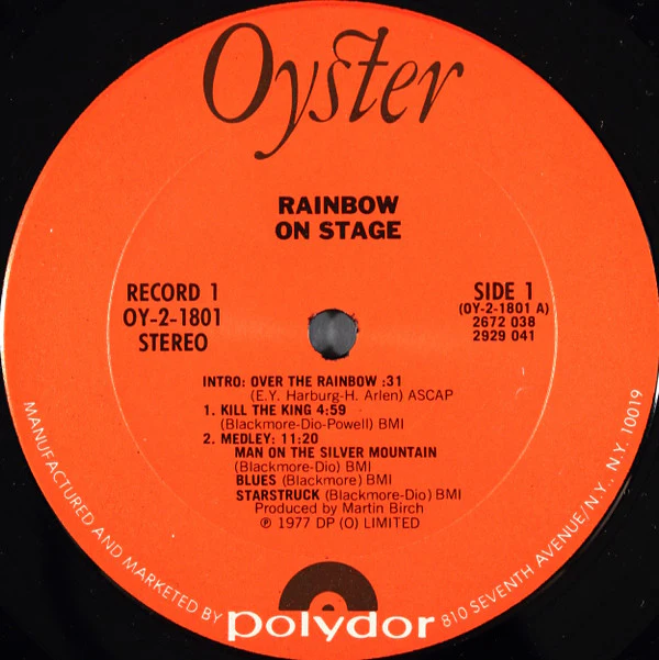 Rainbow - On Stage (2xLP, Album, Pit) (Good Plus (G+)) - Image 3