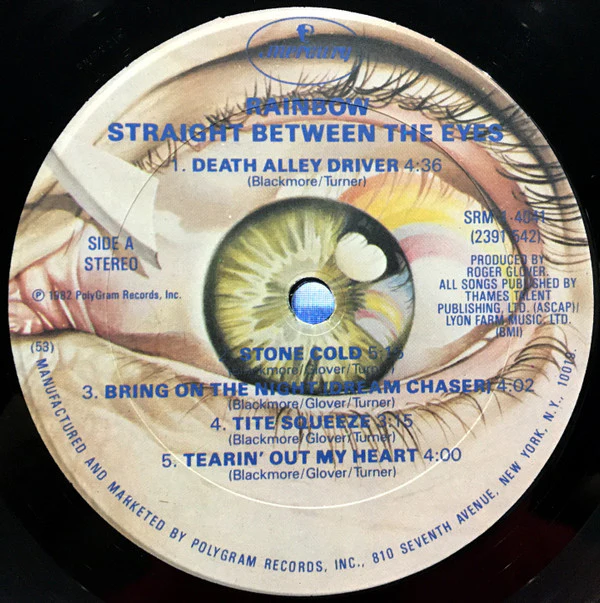 Rainbow - Straight Between The Eyes (LP, Album, 53,) (Near Mint (NM or M-)) - Image 3