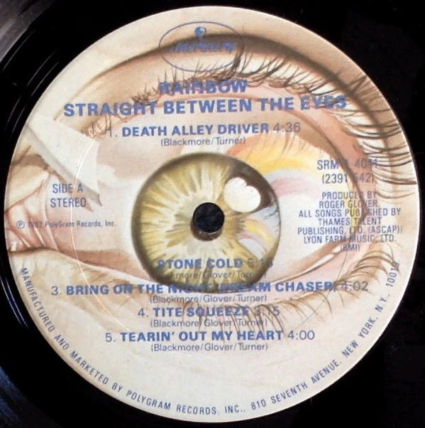 Rainbow - Straight Between The Eyes (LP, Album, Club, CRC) (Very Good (VG)) - Image 3