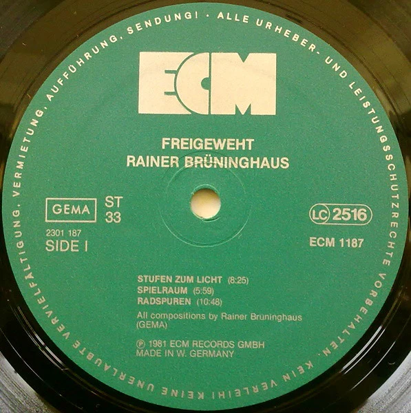 Rainer Brüninghaus - Freigeweht (LP, Album) (Very Good Plus (VG+)) - Image 3