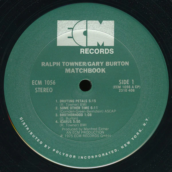 Ralph Towner / Gary Burton - Matchbook (LP, Album, Pit) (Very Good Plus (VG+)) - Image 3