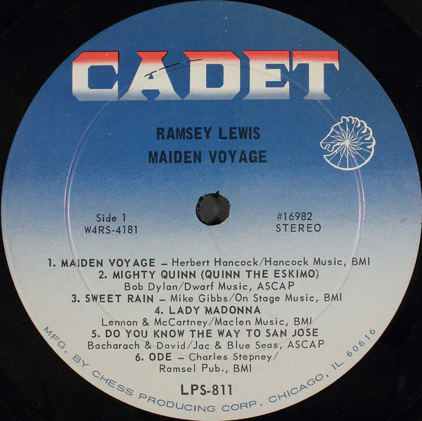 Ramsey Lewis - Maiden Voyage (LP, Album, Ind) (Very Good (VG)) - Image 3