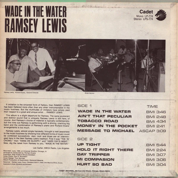 Ramsey Lewis - Wade In The Water (LP, Album, Ter) (Very Good (VG)) - Image 2