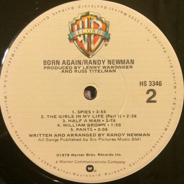 Randy Newman - Born Again (LP, Album, Jac) (Near Mint (NM or M-)) - Image 4