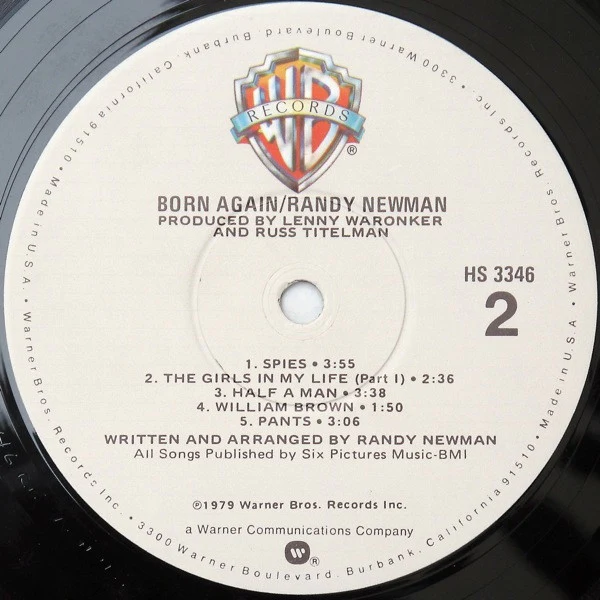 Randy Newman - Born Again (LP, Album, Win) (Very Good Plus (VG+)) - Image 4