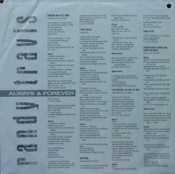 Randy Travis - Always & Forever (LP, Album, Spe) (Near Mint (NM or M-)) - Image 5