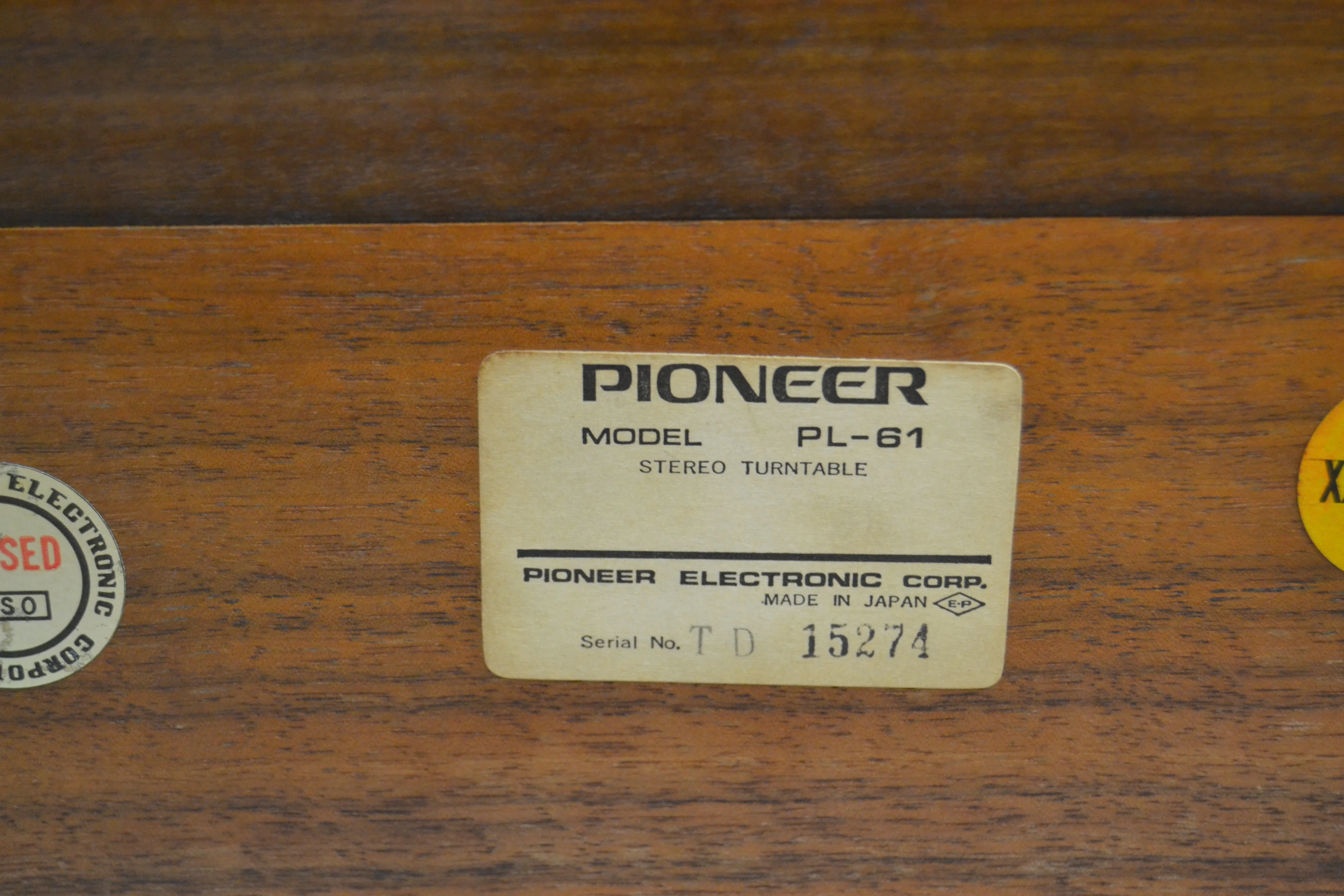 RARE Pioneer PL-61 Professional Belt Drive Turntable * 1972 * Needs Cartridge - Image 19