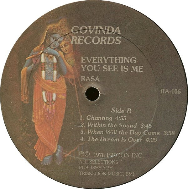 Rasa - Everything You See Is Me (LP, Album) (Near Mint (NM or M-)) - Image 4