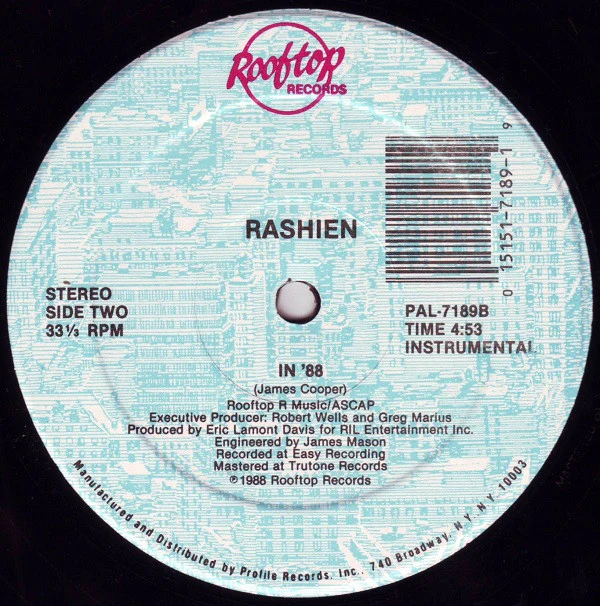 Rashien - In '88 (12", Single) (Mint (M)) - Image 2