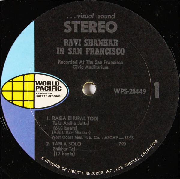 Ravi Shankar - Ravi Shankar In San Francisco (LP, Album) (Very Good (VG)) - Image 5