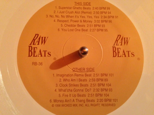 Raw Beats - Raw Beats #36 (LP, whi) (Very Good Plus (VG+)) - Image 3