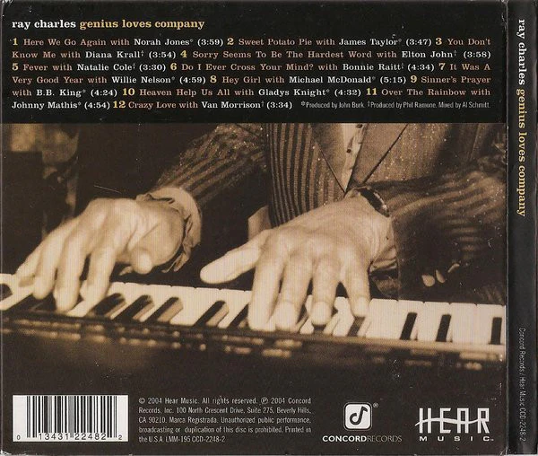 Ray Charles - Genius Loves Company (CD, Album, Enh, Dig) (Very Good Plus (VG+)) - Image 2