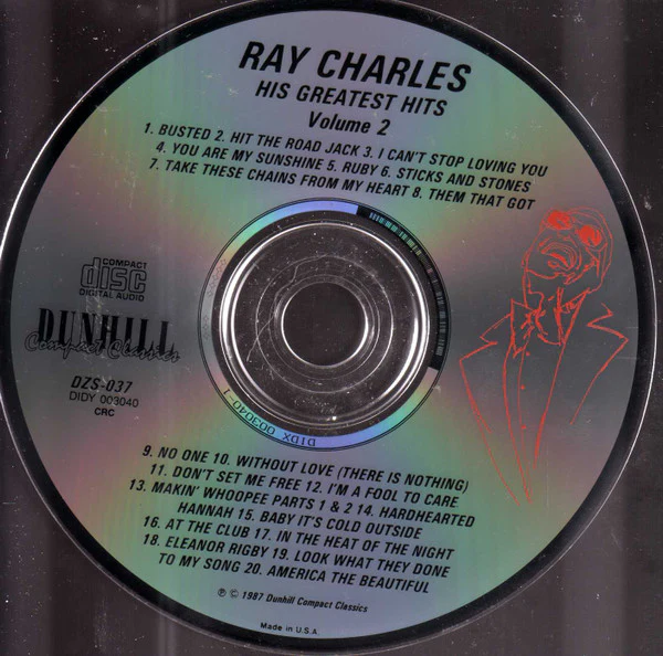 Ray Charles - His Greatest Hits Vol. 2 (CD, Comp, Club, RM, CRC) (Near Mint (NM or M-)) - Image 3