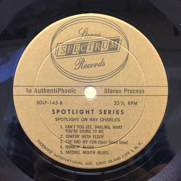 Ray Charles - Spotlight On Ray Charles (LP, Comp) (Very Good Plus (VG+)) - Image 4