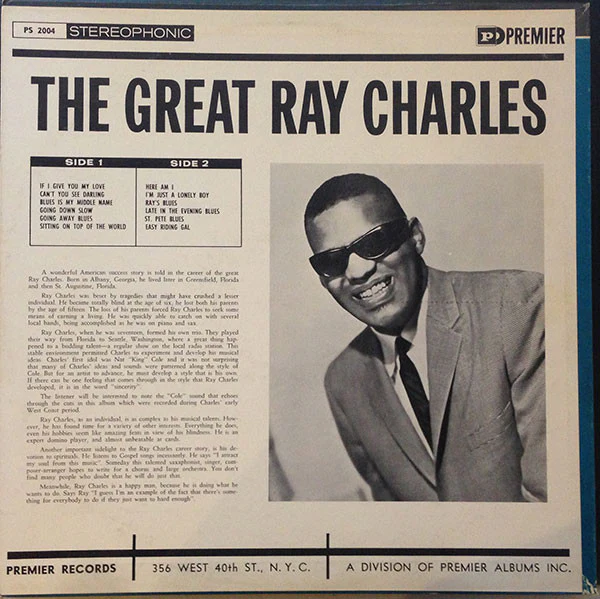 Ray Charles - The Great Ray Charles (LP, Comp) (Near Mint (NM or M-)) - Image 2