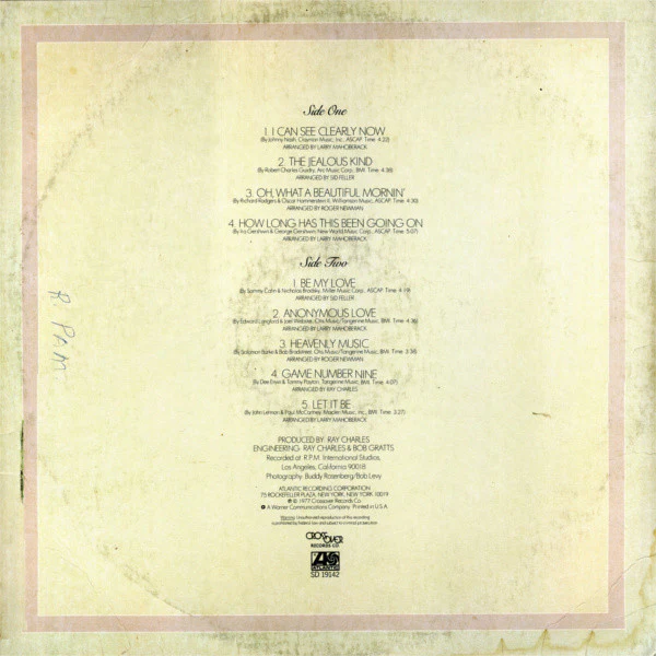 Ray Charles - True To Life (LP, Album, MO ) (Very Good (VG)) - Image 2