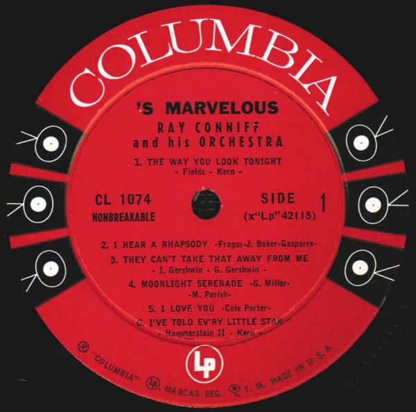 Ray Conniff & His Orchestra - 'S Marvelous (LP, Album, Mono) (Near Mint (NM or M-)) - Image 3