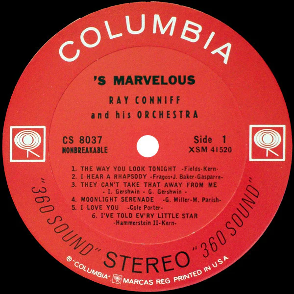 Ray Conniff & His Orchestra - 'S Marvelous (LP, Album, RE) (Very Good (VG)) - Image 3