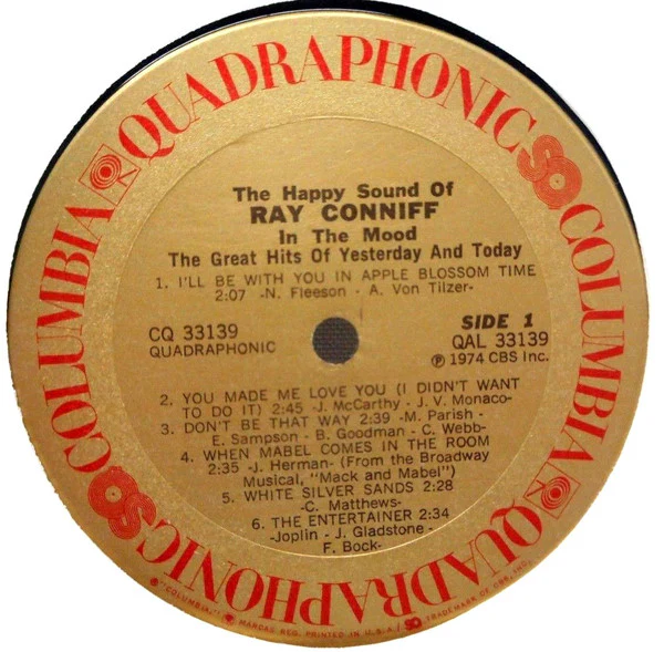 Ray Conniff - The Happy Sound Of Ray Conniff (LP, Album, Quad, Pit) (Near Mint (NM or M-)) - Image 3