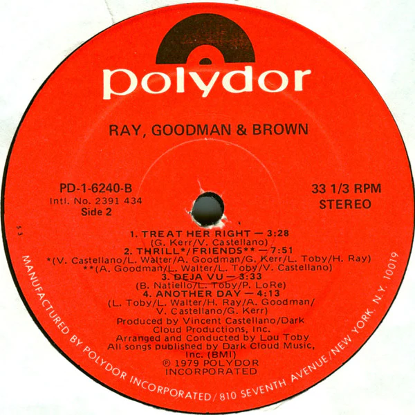 Ray, Goodman & Brown - Ray, Goodman & Brown (LP, Album, 53 ) (Very Good (VG)) - Image 3