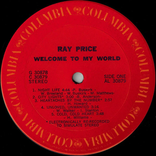 Ray Price - Welcome To My World (2xLP, Comp, Gat) (Near Mint (NM or M-)) - Image 2