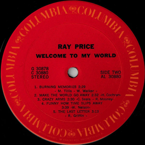 Ray Price - Welcome To My World (2xLP, Comp, Gat) (Near Mint (NM or M-)) - Image 3