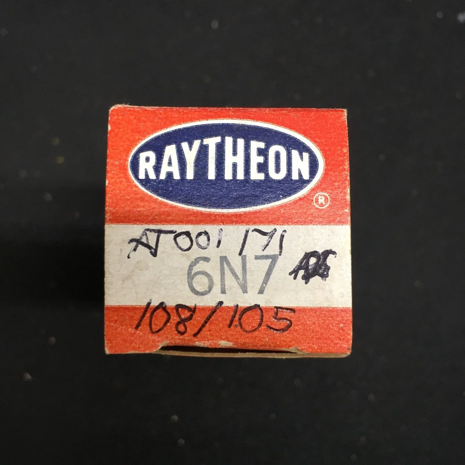 Raytheon 6N7 Vacuum Tube * Tested 108%/105%