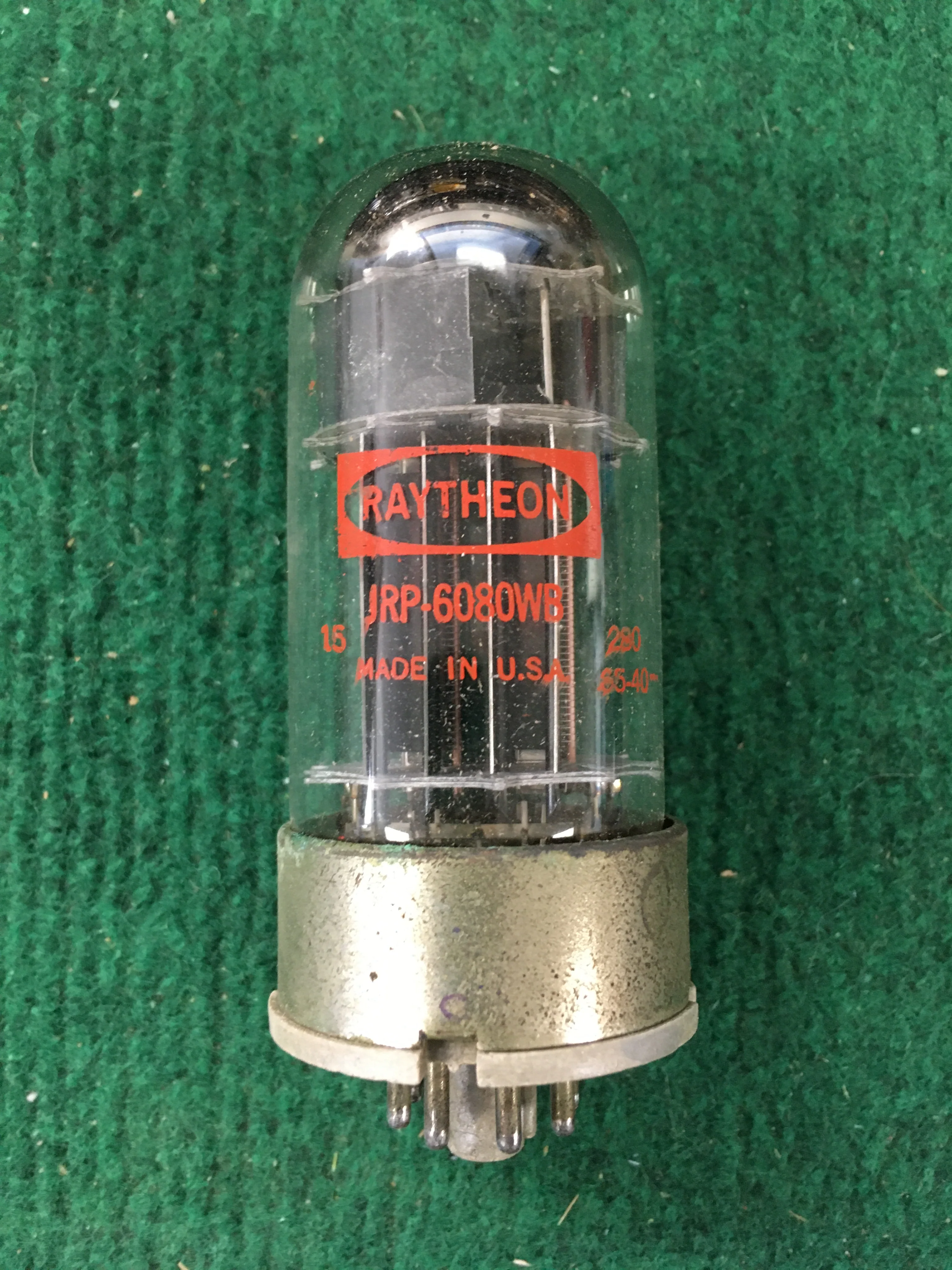 Raytheon JAN 6080WB Vacuum Tube * Tested 115/115 - Image 2