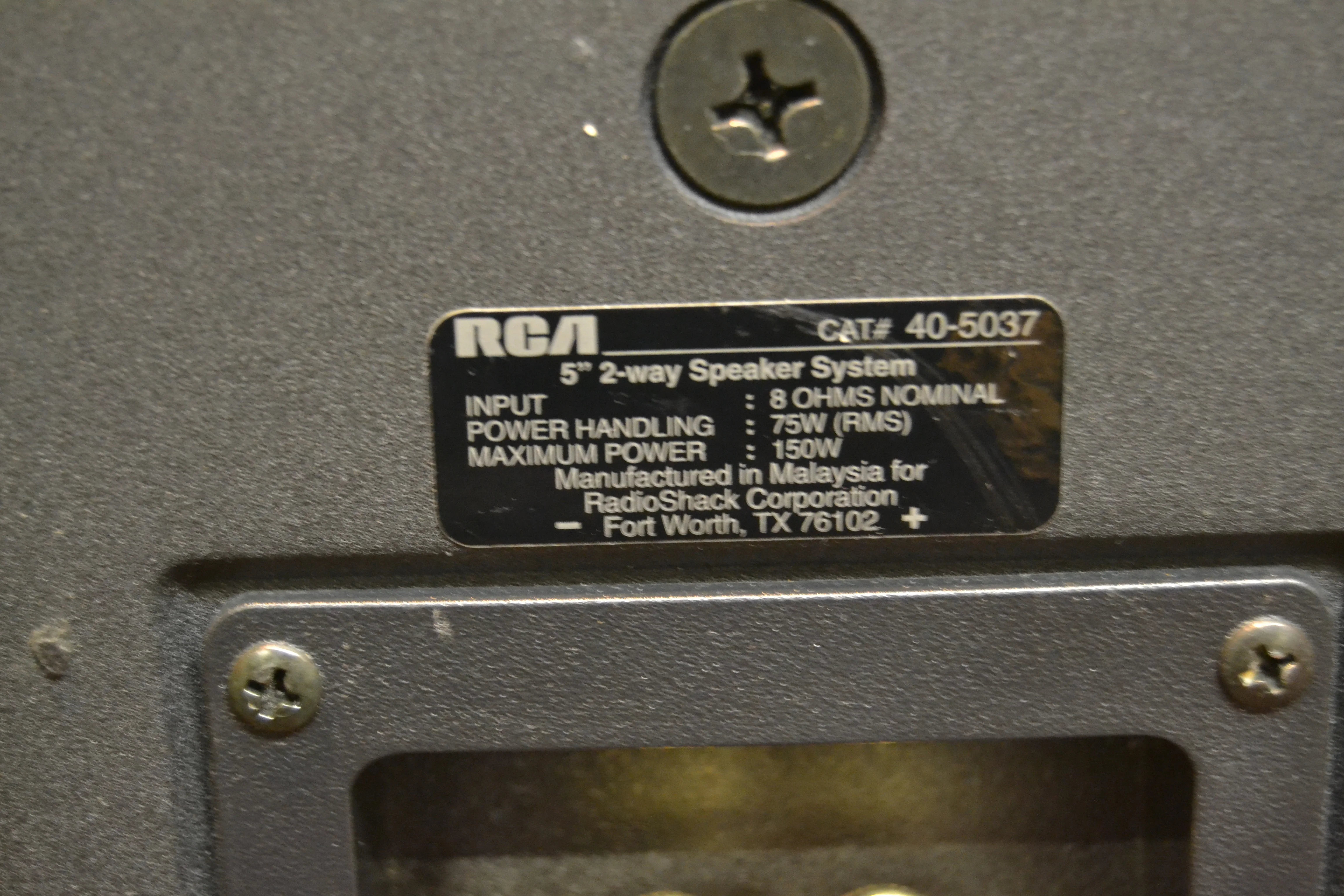 RCA / Optimus 40-5037 Linaeum Ribbon Tweeter Stereo Bookshelf Speakers - Image 4