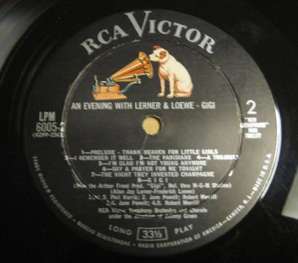 RCA Victor Symphony Orchestra And RCA Victor Chorus - An Evening with Lerner & Loewe: Brigadoon / Paint Your Wagon / Gigi / My Fair Lady (2xLP, Album, Mono, Gat) (Very Good (VG)) - Image 4