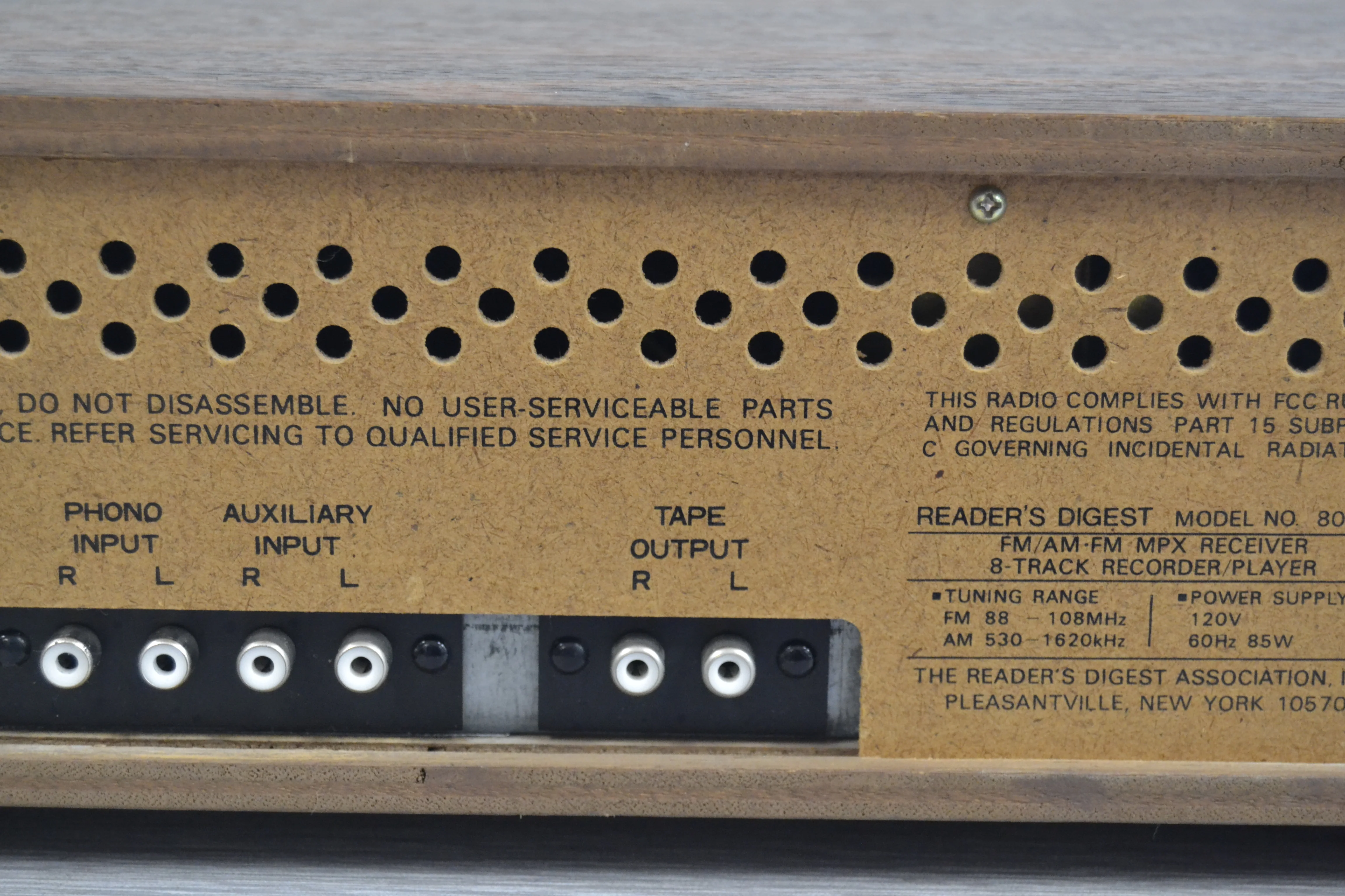 Reader's Digest 800 XR Stereo Receiver with 8 Track Player - Image 14
