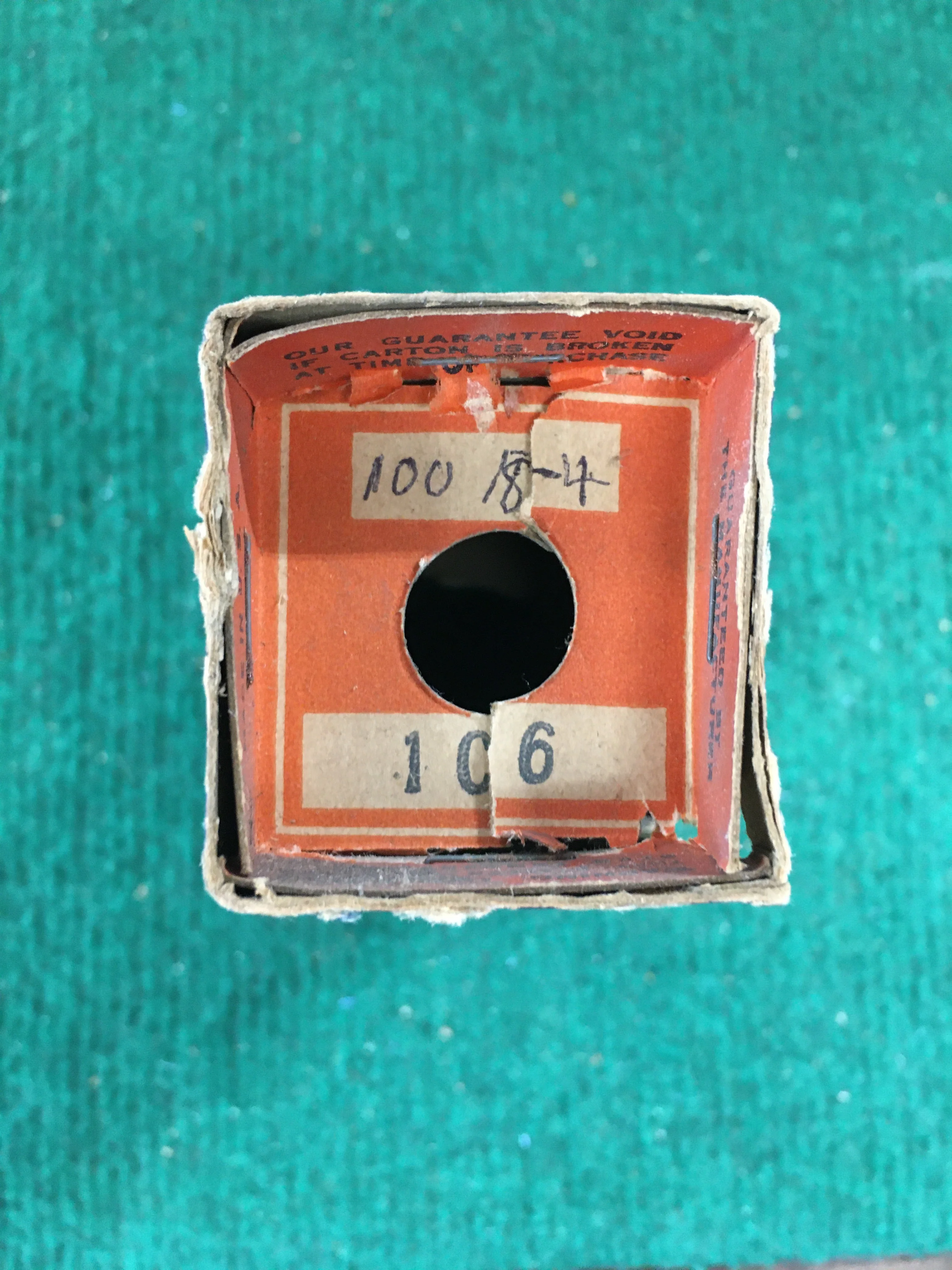 Real Tone 1C6 Vacuum Tube * Tested 100