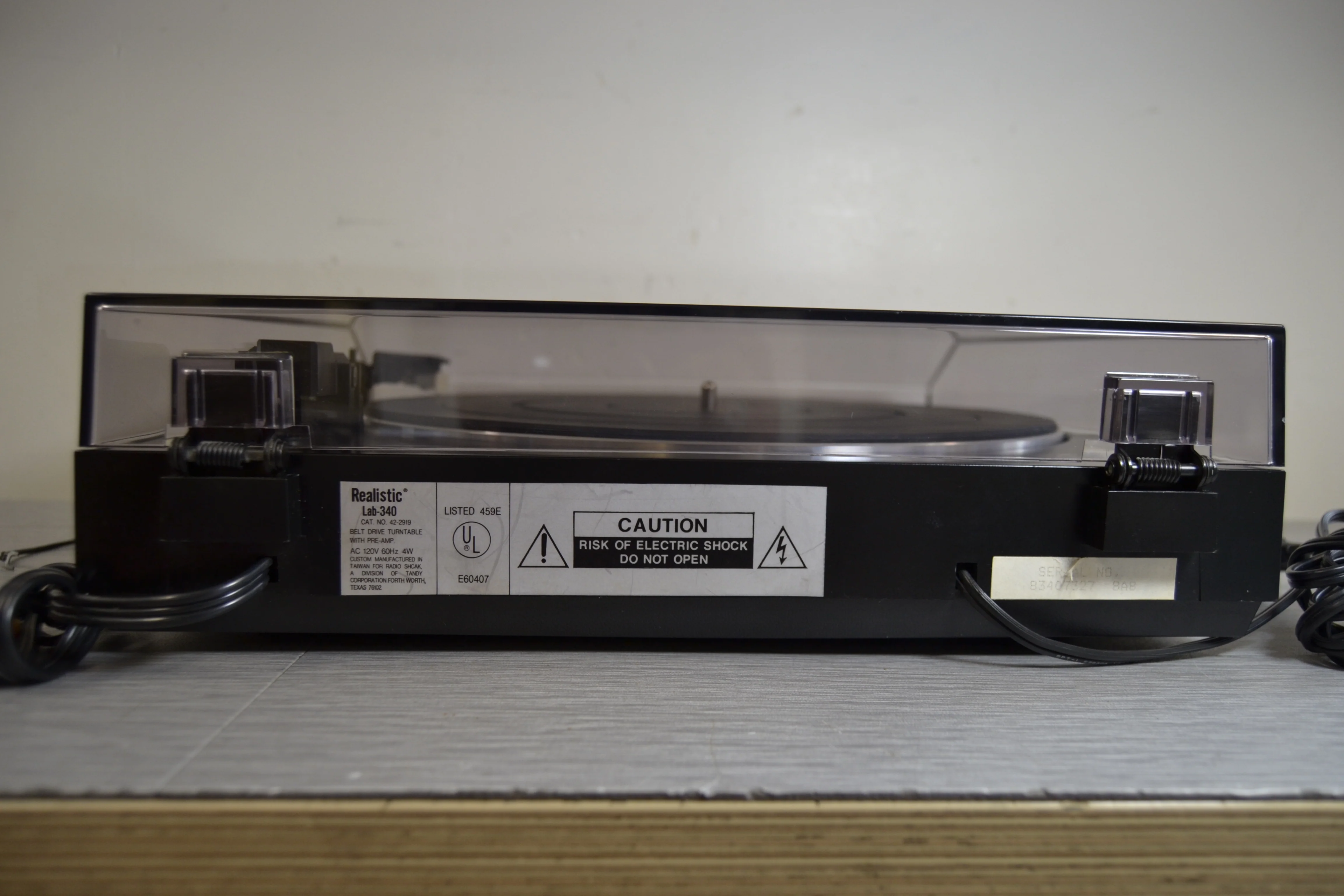 Realistic LAB340 Belt Drive Turntable - Image 16