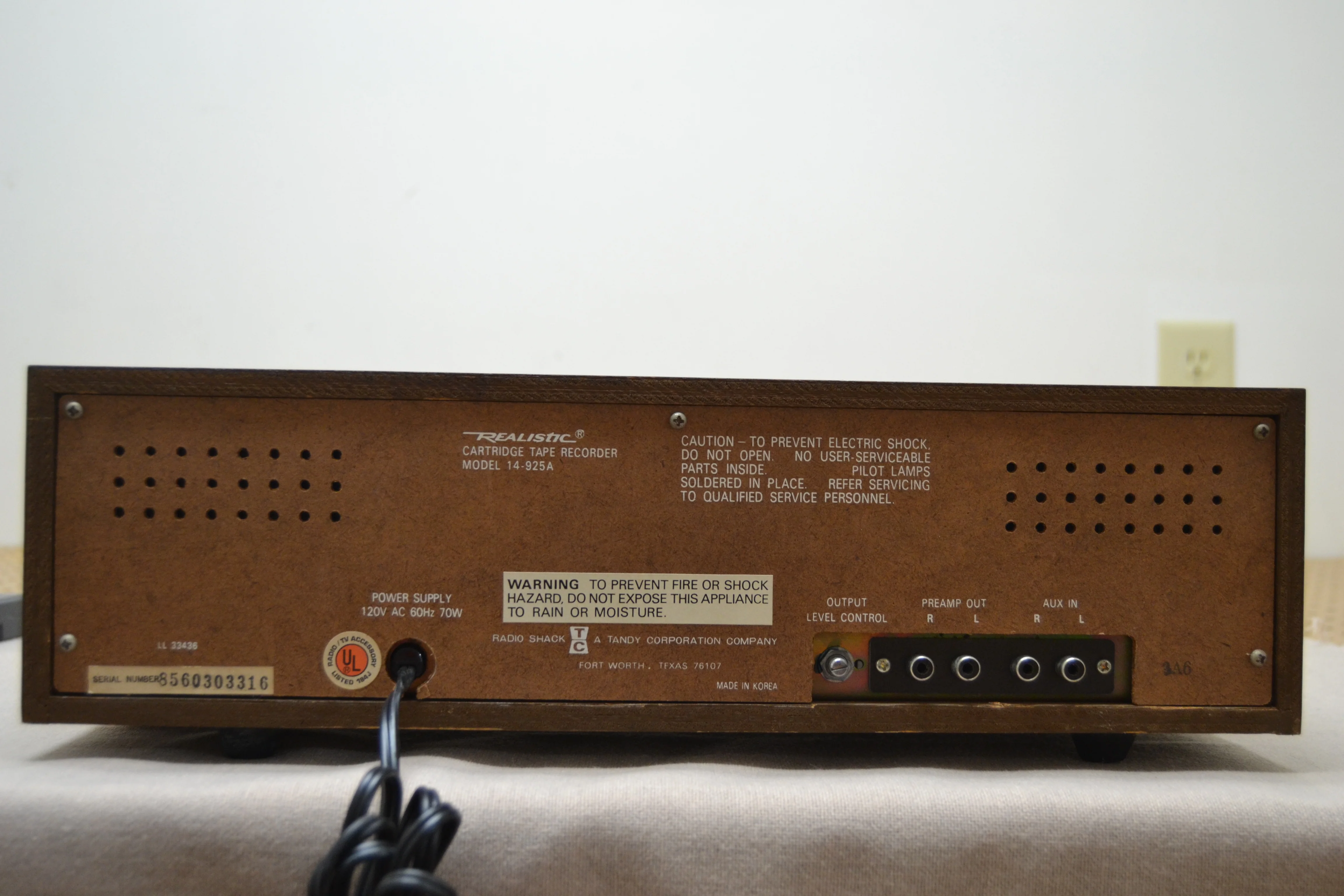 Realistic TR-801 Eight Track Player and Recorder - Image 8