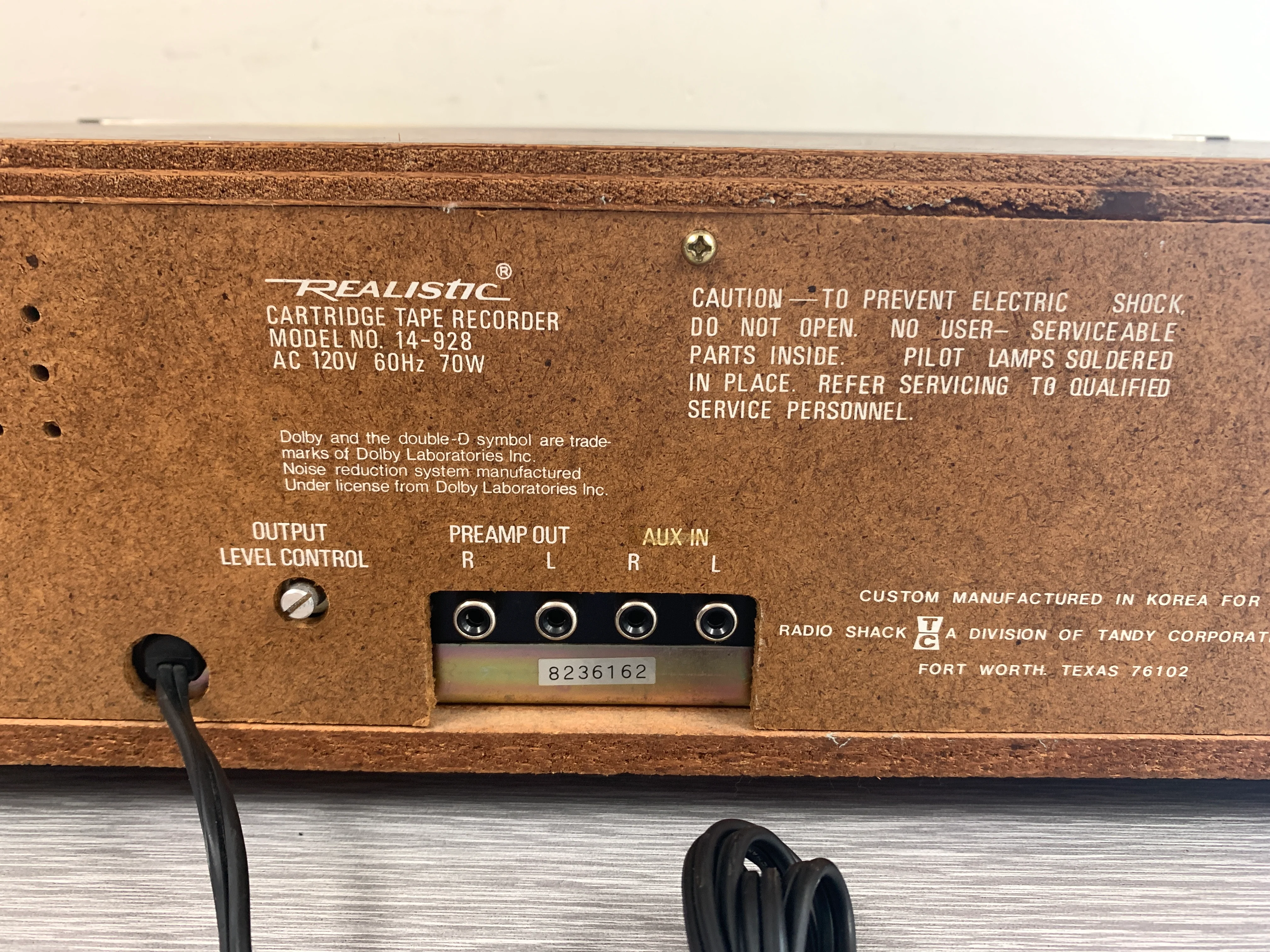 Realistic TR-802 8-Track Cartridge Tape Recorder - Image 12