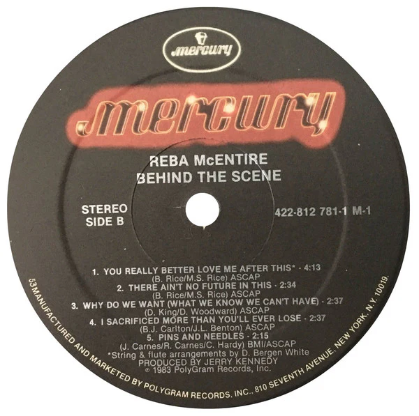 Reba McEntire - Behind The Scene (LP, Album) (Very Good (VG)) - Image 4