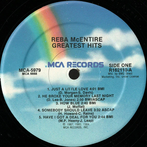 Reba McEntire - Greatest Hits (LP, Comp, Club) (Near Mint (NM or M-)) - Image 3