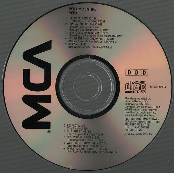 Reba McEntire - Reba (CD, Album) (Very Good Plus (VG+)) - Image 3