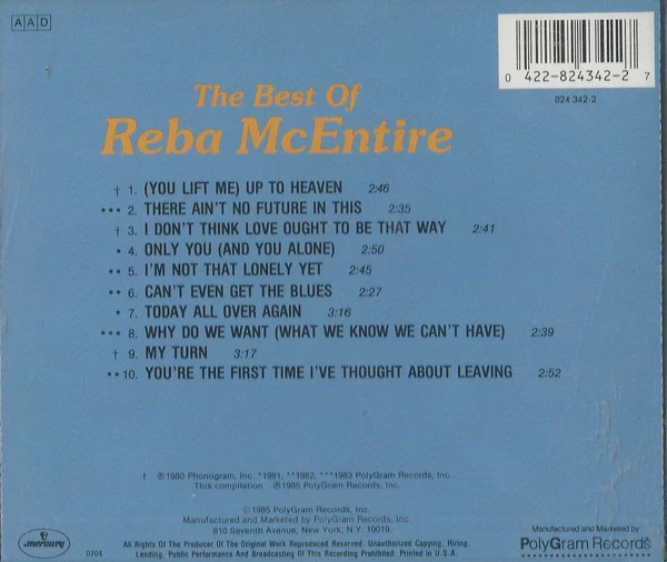 Reba McEntire - The Best Of Reba McEntire (CD, Comp) (Very Good Plus (VG+)) - Image 2