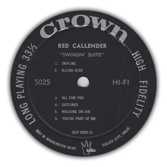 Red Callender With Buddy Collette - Swingin' Suite (LP, Album, Mono) (Very Good (VG)) - Image 2