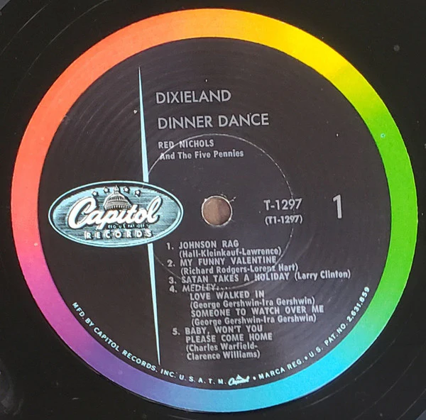 Red Nichols And His Five Pennies - Dixieland Dinner Dance (LP, Album, Mono, Scr) (Near Mint (NM or M-)) - Image 3