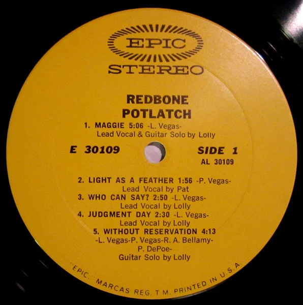 Redbone - Potlatch (LP, Album, Pit) (Very Good (VG)) - Image 3