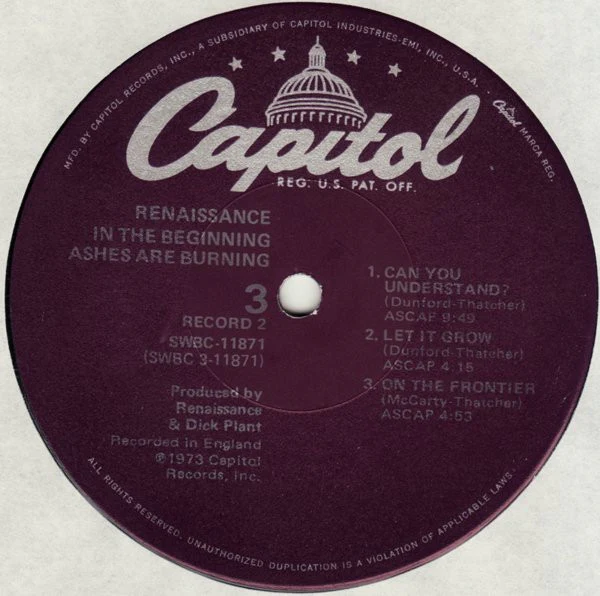Renaissance - In The Beginning... Prologue/Ashes Are Burning (2xLP, Comp, Win) (Very Good (VG)) - Image 5
