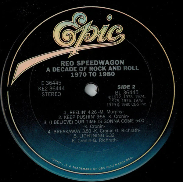 REO Speedwagon - A Decade Of Rock And Roll 1970 To 1980 (2xLP, Comp) (Very Good Plus (VG+)) - Image 3