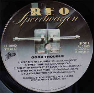 REO Speedwagon - Good Trouble (LP, Album, Pit) (Near Mint (NM or M-)) - Image 3