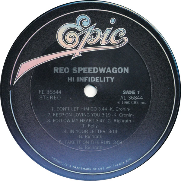 REO Speedwagon - Hi Infidelity (LP, Album, Pit) (Good Plus (G+)) - Image 3