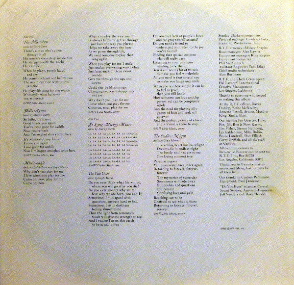 Return To Forever - Musicmagic (LP, Album, Ter) (Very Good Plus (VG+)) - Image 5