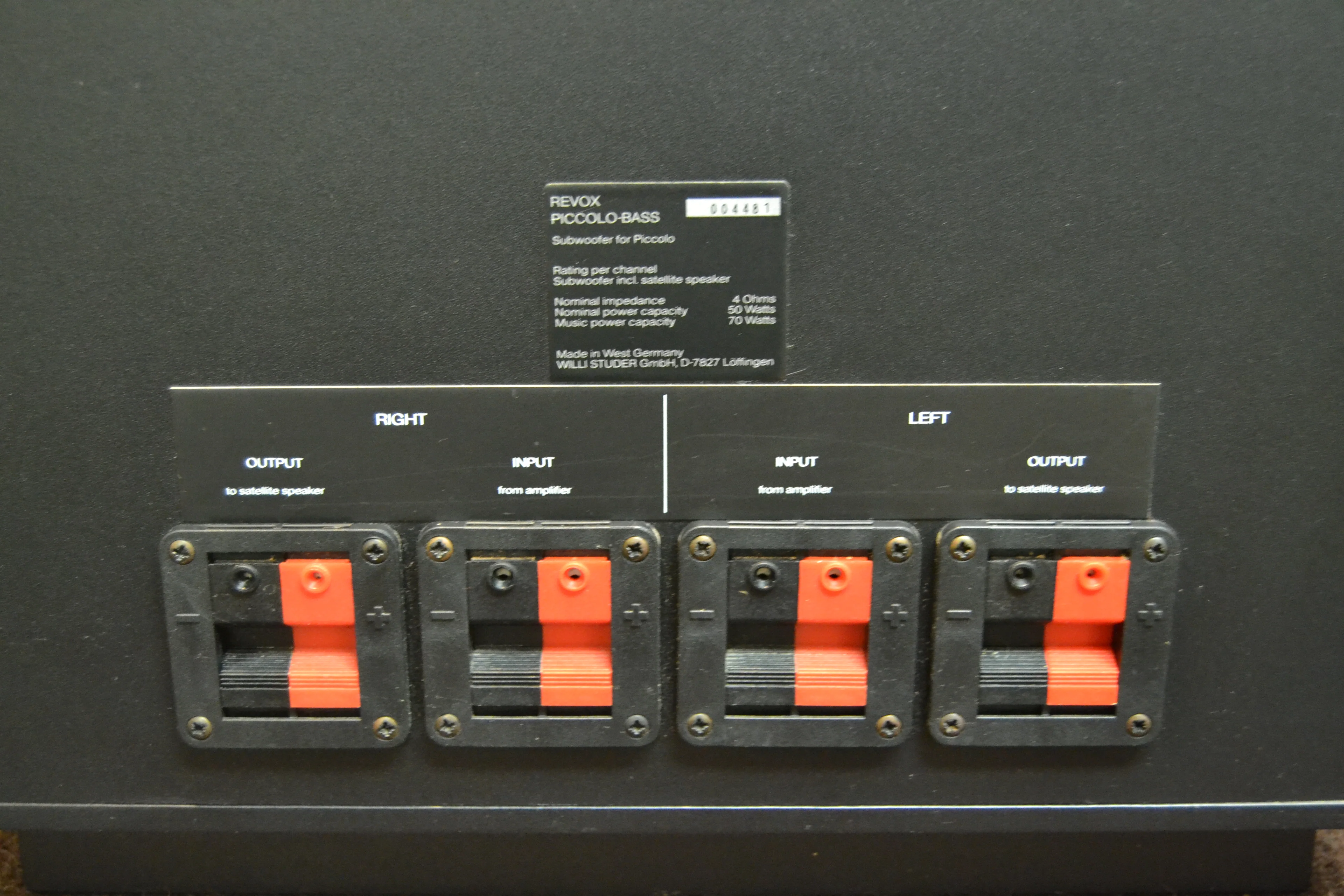 Revox Piccolo Bass - Passive Subwoofer * Manual - Image 6