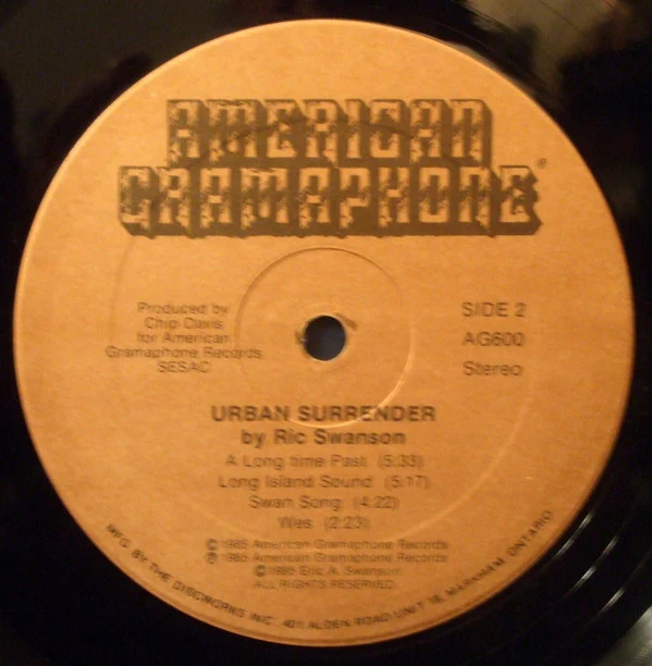 Ric Swanson - Urban Surrender (LP, Album) (Very Good (VG)) - Image 3
