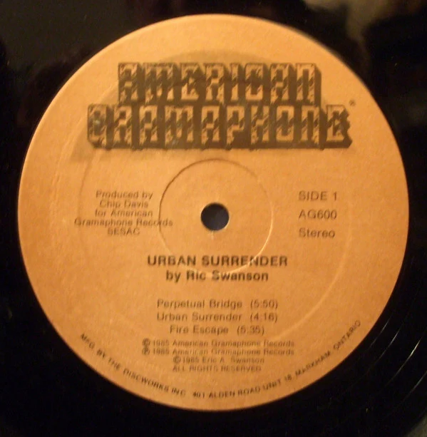 Ric Swanson - Urban Surrender (LP, Album) (Very Good (VG)) - Image 4